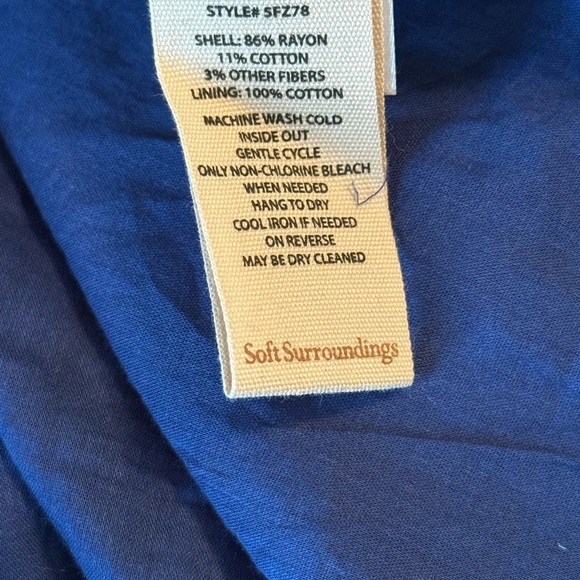 Soft Surroundings Womens Size 3X Kara Shimmer Tiered Sequin Blue Maxi Dress Plus - Picture 8 of 10